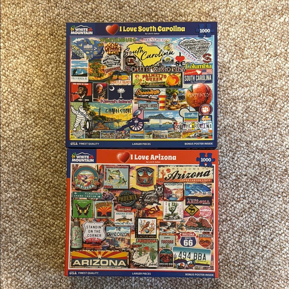 White Mountain Blue and Red Puzzle Collection